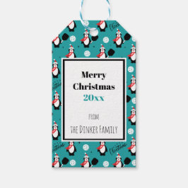 🐧 Pickleball Feliz Natal 🎁 Etiquetas de Presente