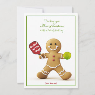 Pickleball 🎄 Feliz Natal, texto personalizado