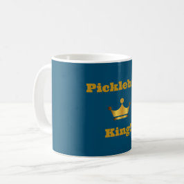 Pickleball King - caneca de café - azul e ouro