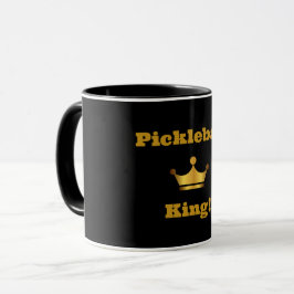 Pickleball King - caneca de café - preto e dourado