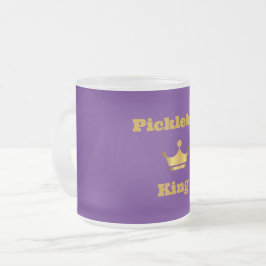 Pickleball King - caneca de café roxa e dourada
