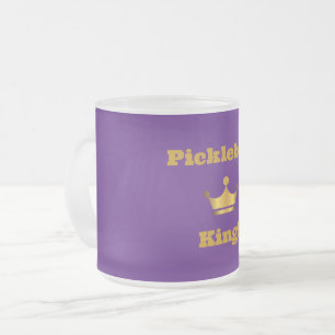 Pickleball King - caneca de café roxa e dourada