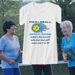 Pickleball melhora a camiseta engraçada da memória