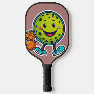 Pickleball minimalista com f feliz