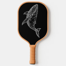 Pickleball Paddle Modern Geometric Whale