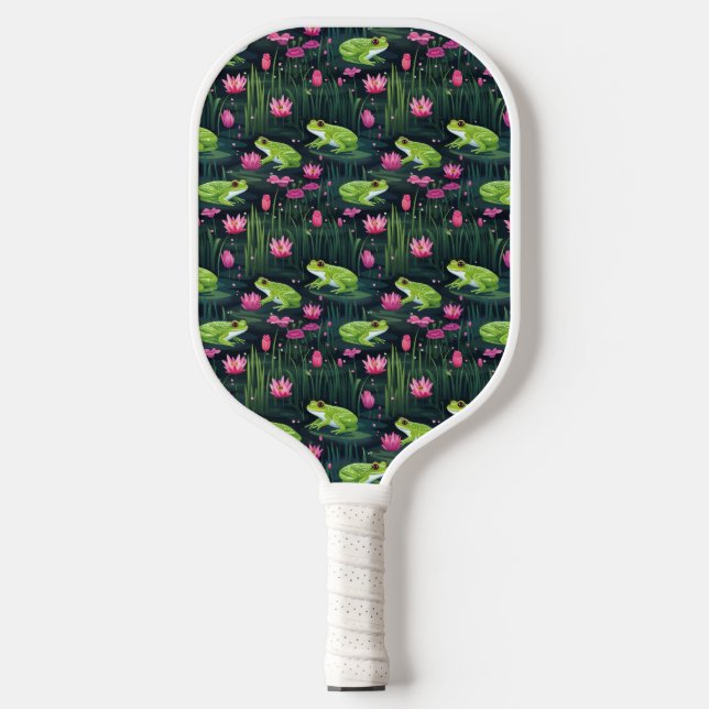 Pickleball Paddle Sapos em rosa e verde (Front)