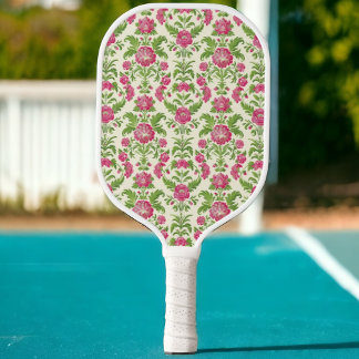 Pickleball Pickleball Pink & Green Damask