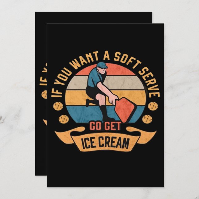 Pickleball Se você quer o Soft Serve vá buscar sor (Frente/Verso)