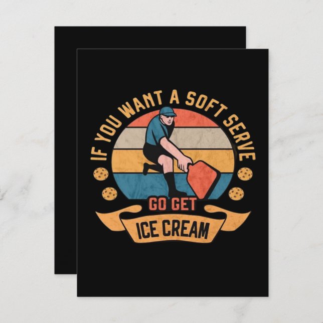 Pickleball Se você quer o Soft Serve vá buscar sor (Frente/Verso)