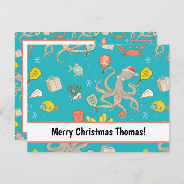 Pickleball submarino, cartão postal minúsculo (Frente/Verso)