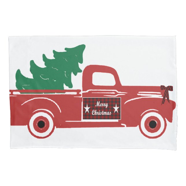 Pickup e árvore de Natal feliz (Frente)