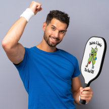 Picles de Cartoon Pair Pickleball Team Real Dill P