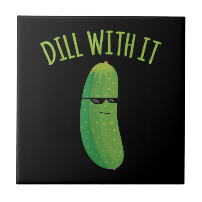 Picles Engraçados com Dill Pun (Frente)