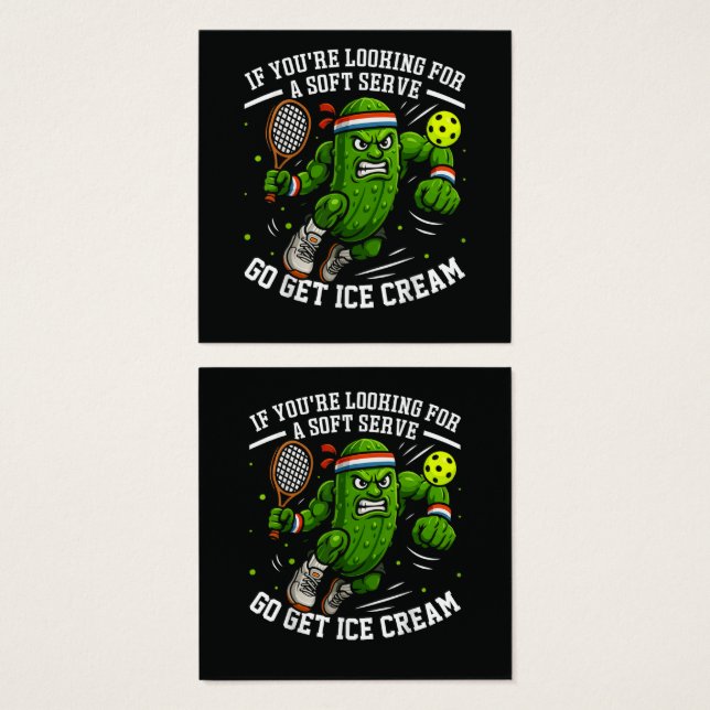 Picles Engraçados Jogando Pickleball (Frente & Verso)