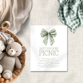 Picnic de Chá de fraldas de Arco Gingham Sage Orça