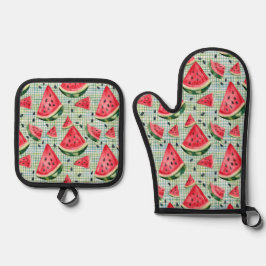 Picnic Patch Watermelon - Gingham de Fruta de Aqua