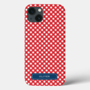 Picnic Red Gingham Personalize com o nome