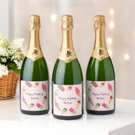 Picolé de Sorvete Verão Rosa Festa 