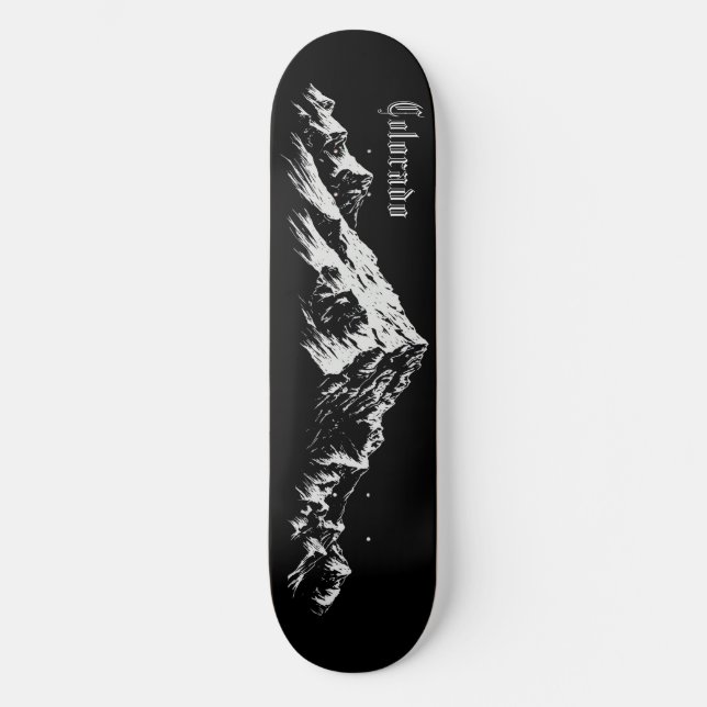 picos de montanha do Colorado skateboard (Frente)