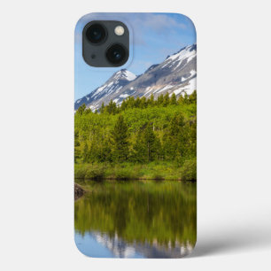 Picos De Montanha Refletem Em Um Pico De Castor