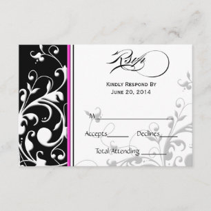 Picos Tradicionais   Cartão RSVP de Casamento