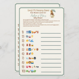 Pictionary Rustic Bunny Chá de fraldas Emoji