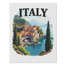 Picturesque Itália Canvas costeira italiana