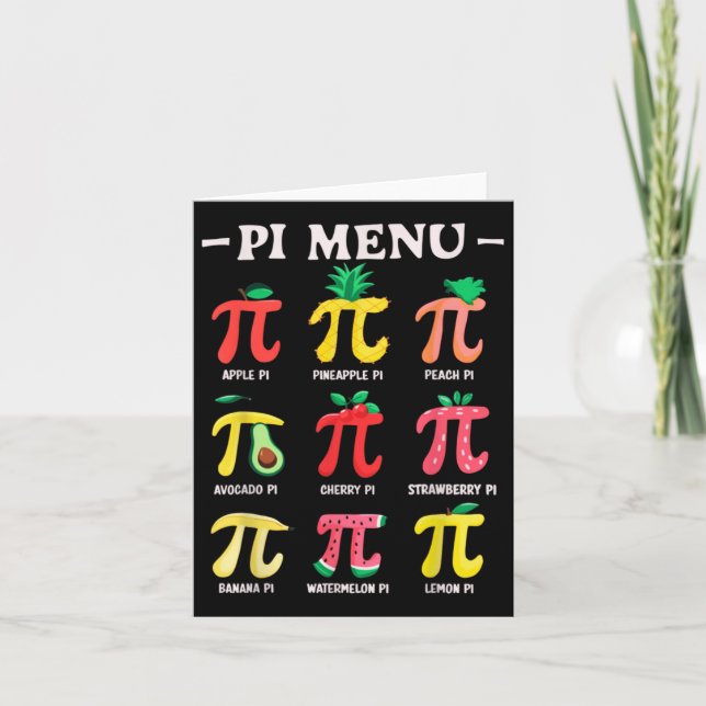 Pie Menu Funny Pi Day Pi 3.14 Math Professor Pi Sy (Frente)