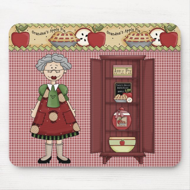 Pie Mousepad da Apple da #1Vovó (Frente)