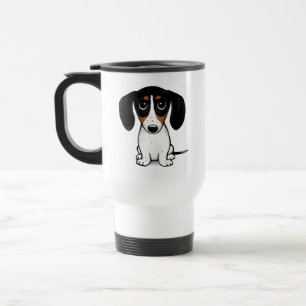 Piebald Dachshund Cute Puppy Dog Caneca de viagem