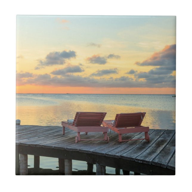 Pier com vista para o oceano, Belize (Frente)