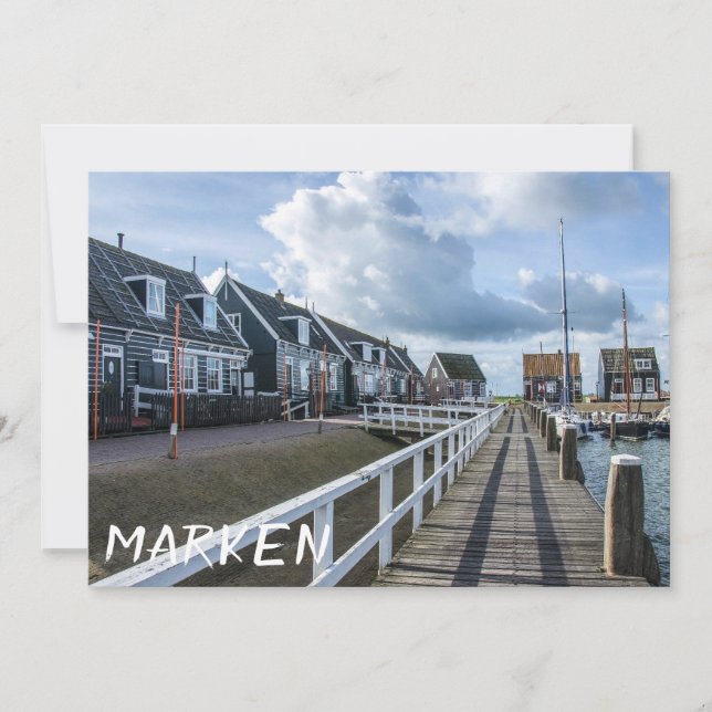 Píer de madeira em Marken, Países Baixos (Frente)