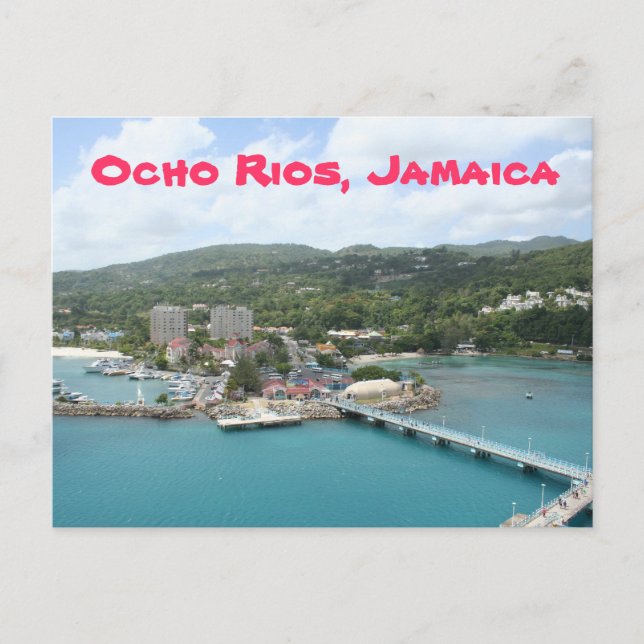 Pier of Ocho Rios, cartão postal da Jamaica (Frente)