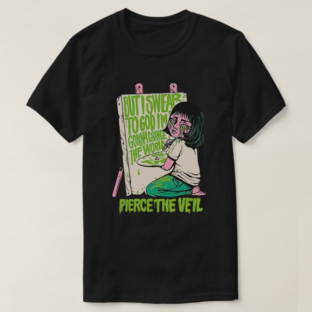 Pierce The Veil Merch Muda A Camisa Do Mundo (Frente do Design)