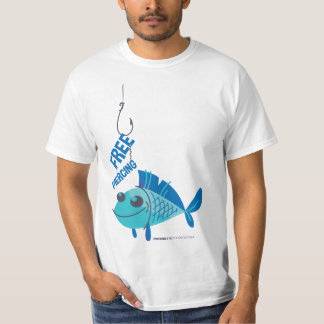 Piercing Gratuito - Camisa T De Cartoon De Pesca E