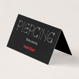 Piercing salon Cartão de visita