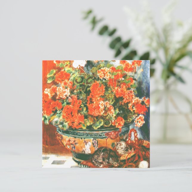 Pierre-Auguste Renoir Geraniums E Cats (Em pé/Frente)