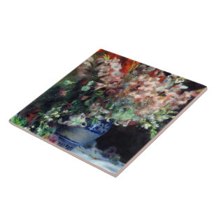 Pierre-Auguste Renoir Vintage Gladioli em um vaso