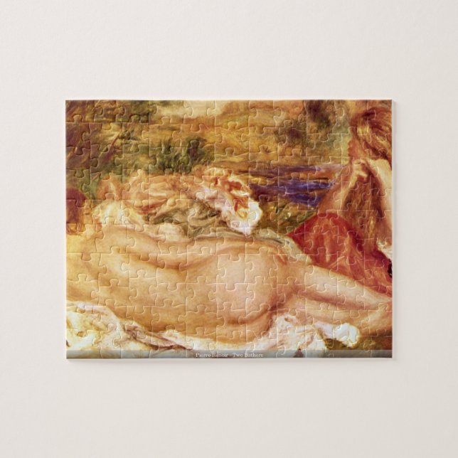 Pierre Renoir - quebra-cabeça de dois Bathers (Horizontal)