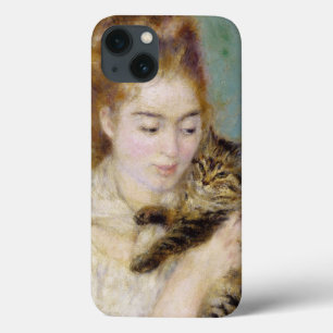 Pierre uma mulher de Renoir   com um gato