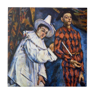 Pierrot e Harlequin, Mardi Gras por Paul Cezanne