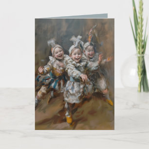 Pierrots - Cartão de Saudação Dobrado