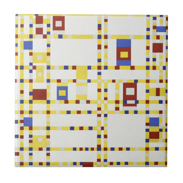 Piet Mondrian Broadway Boogie Woogie Arte Abstrata (Frente)