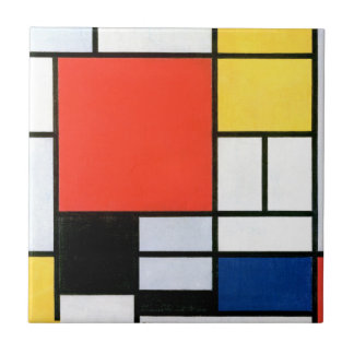 Piet Mondrian Composição Vermelho Amarelo Azul