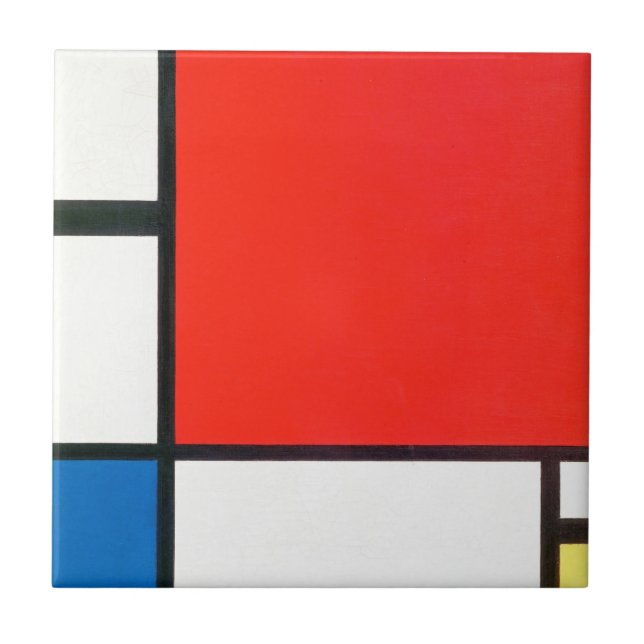 Piet Mondrian Composition With Red (Frente)