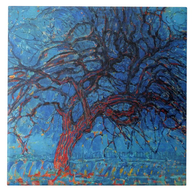 Piet Mondrian, Tarde: Árvore Vermelha (Frente)