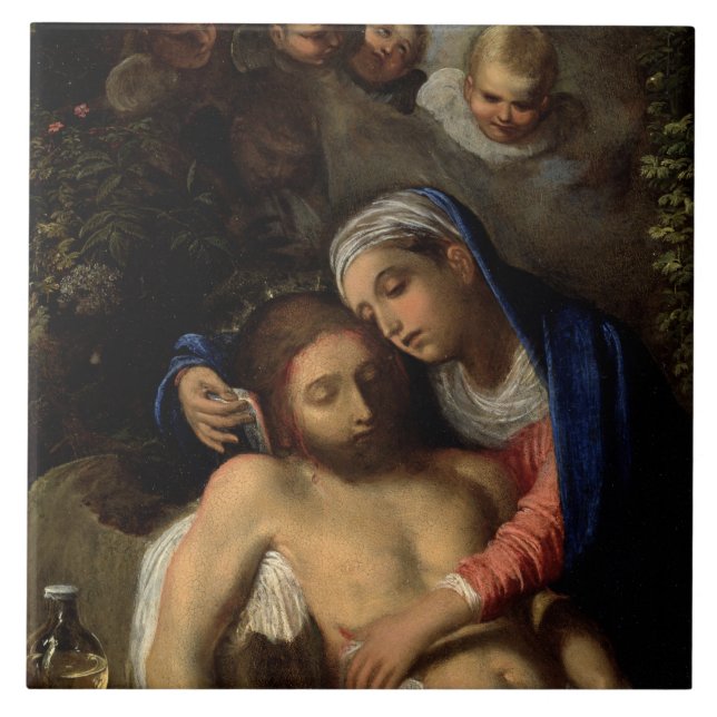 Pietà (Maria e Jesus) (por Adam Elsheimer) (Frente)