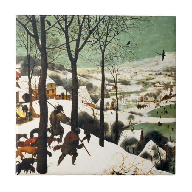 Pieter Bruegel Hunters no Azulejo da Neve (Frente)