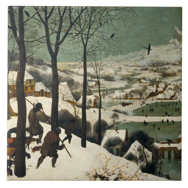 Pieter Bruegel, o Velho - Caçadores na Neve (Frente)