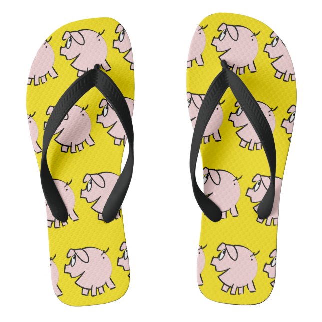 Pig Cartoon Engraçado 3 Escolha Cor Chinelo de Ded (Pé da cama)